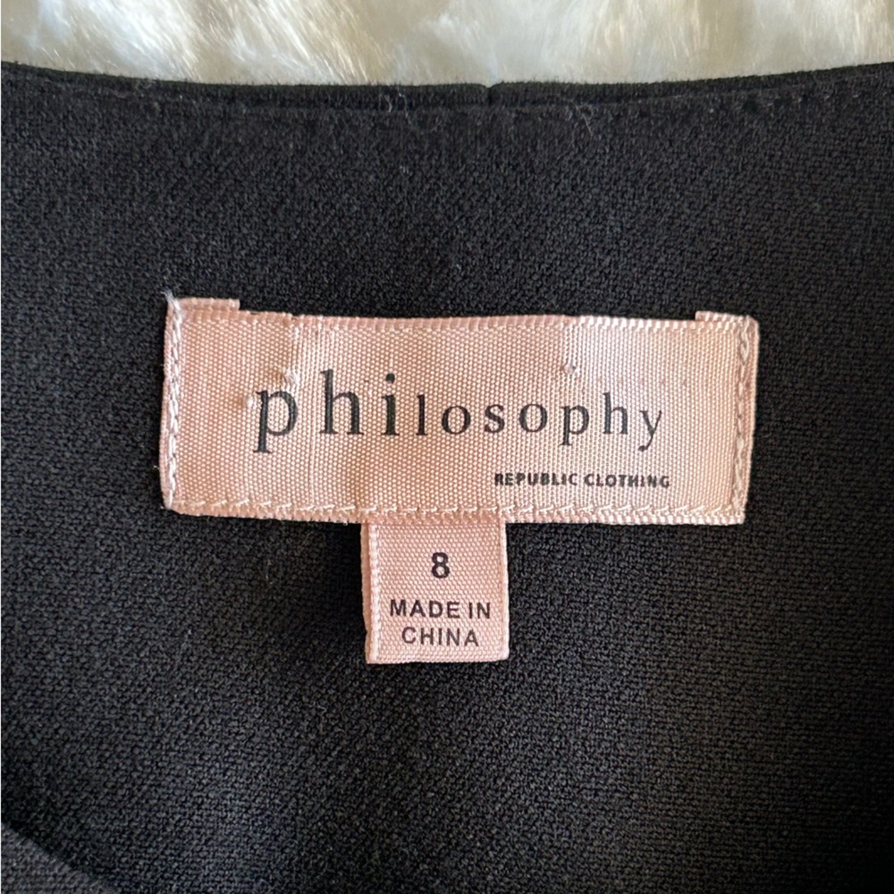 Philosophy Solid Black Blazer Classy Jacket - Siz… - image 5